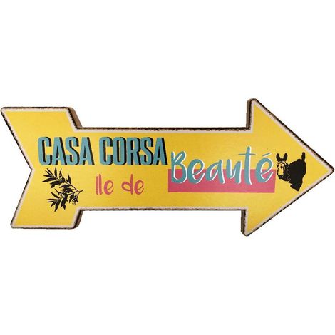 Décoration Casa Corsa Flèche en bois à suspendre