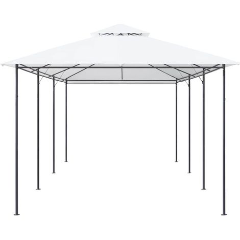 Tonnelle Barnum de Jardin, Pavillon, Pergola, Tente de jardin, 600x298x270 cm Blanc 180 g/m² OIB7031E (1/5)