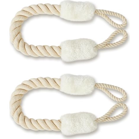 Arrêts de Portes Corde, 2 Pièces Blanc Coton Porte Cale, Corde de sécurité pour Portes Anti Pincement Stop Porte Anti Collision Butoir Butée pour Enfants Bébés Animaux Protection (1/5)