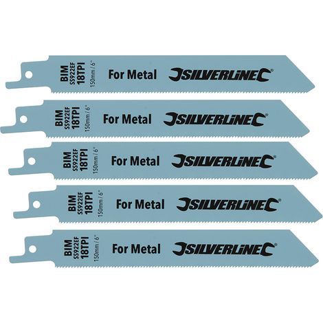 5 Bimetall-Säbelsägeblätter für feine Metallschnitte (1/5)