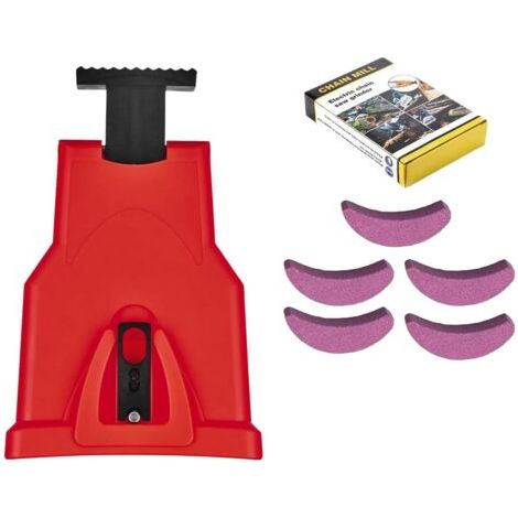 1 Affûteur De Chaîne Tronçonneuse, Rapide, 5 Pierres, ABS, Acier Inoxydable, Pour Jardinage (1/5)