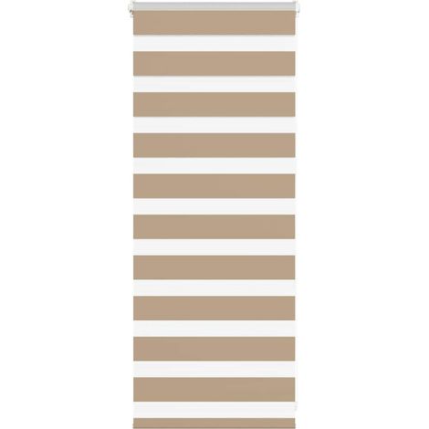 Doppelrollo Sandbraun 65x100 cm Stoffbreite 60,9 cm Polyester
