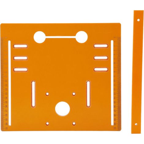 Placa base para máquina de corte Eosnow, guía para sierra circular, inserto de mesa inferior, para proyectos de carpintería 28 x 25 cm (1/3)