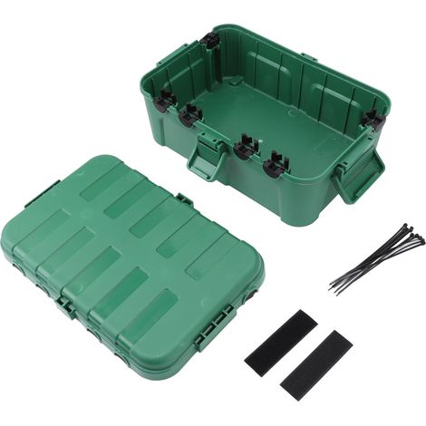Ortviai Boîte de Connexion Électrique Extérieure Carrée, Étanche IP54, Grande Capacité, Vert, 34,5 x 24 x 12 cm (1/5)