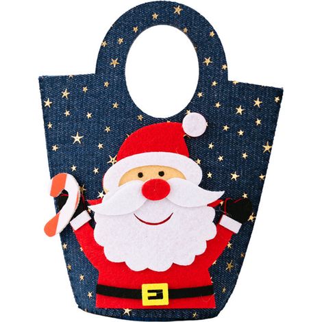 Borsa in tessuto a tema natalizio, sacchetti regalo per i più grandi
