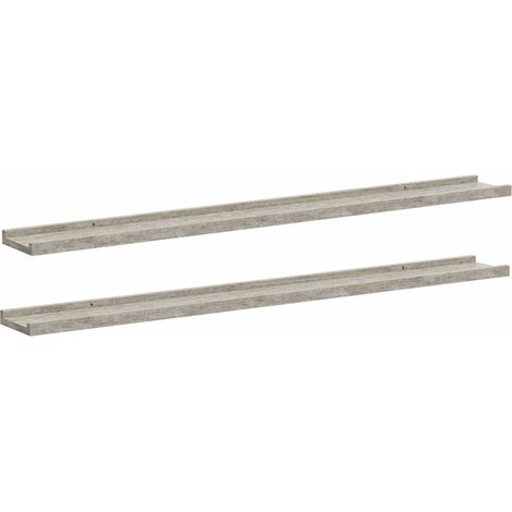 Maison Exclusive - Wandregale 2 Stk. Betongrau 100x9x3 cm