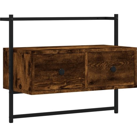 Maison Exclusive - TV-Wandschrank Räuchereiche 60,5x30x51 cm Holz