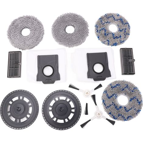 Kit de accesorios para aspiradora robot X30/X30 Pro con 2 cepillos laterales, 2 filtros, 2 bolsas y 4 mopas.
