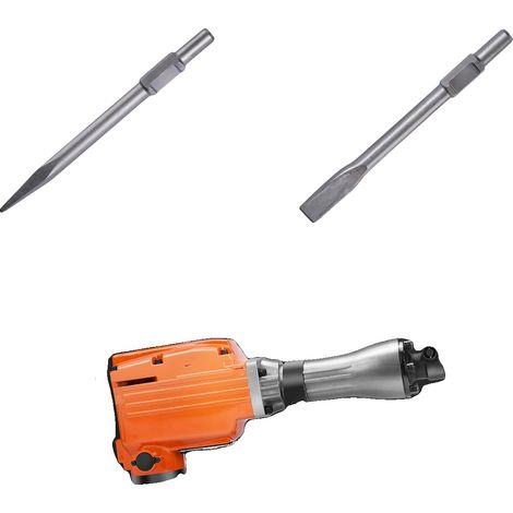 Marteau-piqueur de démolition, en aluminium robuste, énergie d'impact de 60J, 2200W 2 Burins (1/2)