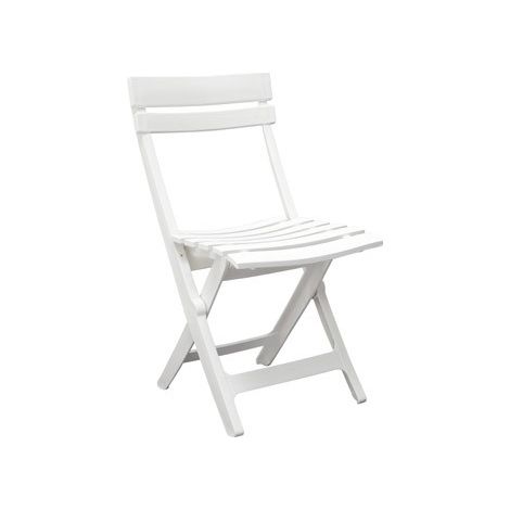 Silla Miami Plegable Blanco 80x42x50cm. 49036096 GROSFILLEX