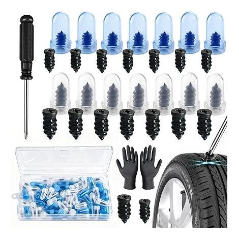 Clous en Caoutchouc, Kit Reparation Pneu Voiture avec Tournevis (1/5)