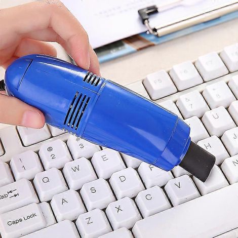 Aspiradora portátil de mano para coche, de alta potencia y fuerte succión. Variedad de colores disponibles. Aspiradora de mano para mini teclado y mini portátil (azul marino).