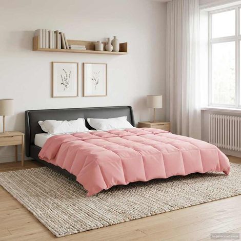 Ganzjahresbettdecke Gepolstert Rosa 200 x 220 cm Mikrofaser