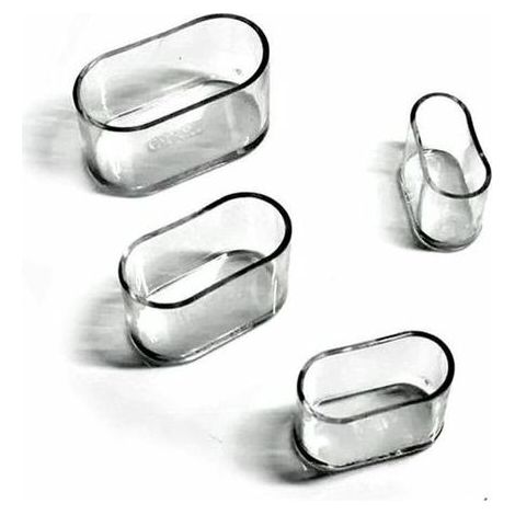 Revêtement ovale en silicone pour meubles et sols, lot de 8 à 24 pièces, transparent, 15 x 30 mm (1/5)