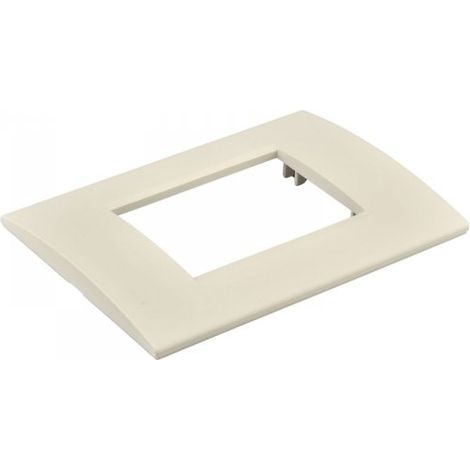 Placca Plastica Quadrata MBL 3M Sabbia Compatibile Bticino Living BLN89309