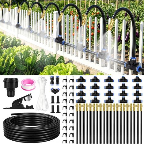 20 m Garden Irrigation System with 20 Adjustable Nozzles  Irrigation System Kit, 360° Automatic Watering System, Drip Watering System for Garden, Lawn, Greenhouse (1/5)