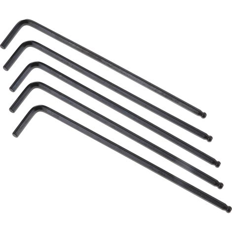 Clé Allen en L RS PRO 4mm Métrique Tête sphérique, Bras Long ( Prix pour Paquet de 5 )