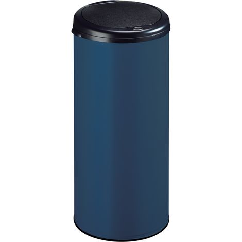 Poubelle à ouverture par pression Hand Touch - 45l - bleu figuerolles mat - RAL 5001 (1/2)