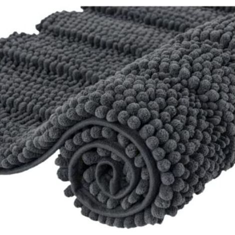40×60 cm, Grigio Tappetini da Bagno Extra Assorbente Tappetino per Doccia in Microfibra Ciniglia lavabile in lavatrice (1/5)