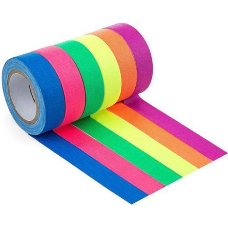 Ruban fluorescent - UV - 6 Couleurs - 15MM - 5M - Tissu de coton et polyester (1/3)