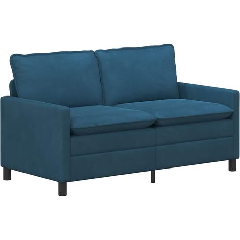 Canapé Bleu 156 x 81 x 87,5 cm Velours vidaXL (1/5)