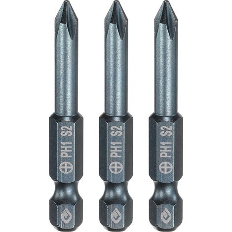 3 Pièce Embout de Tournevis Torx Magnétique, PH1 1/4" Hex Tige 5.0mm Diamètre Tige 50mm Longueur Embout de Vissage Long Hexagonal en Acier S2 pour Retirer les Vis de Fixation (1/5)