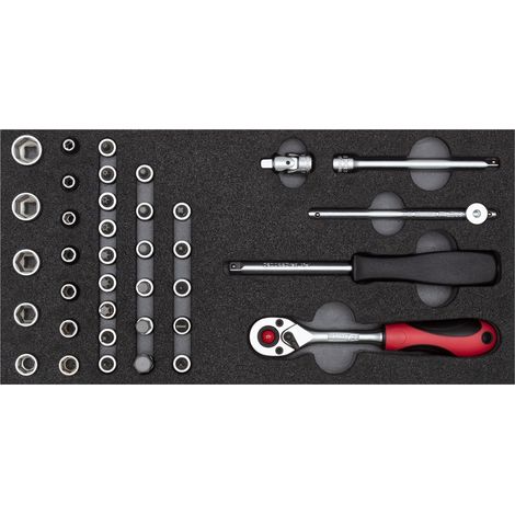 GEDORE red R22150006 Steckschlüssel-Satz 1/4" 2/6 CT-Modul 37-teilig (1/2)