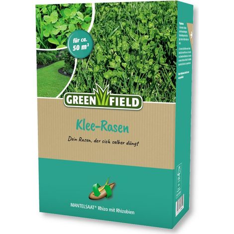 Greenfield Kleerasen Mantelsaat Rhizobien 1 kg Rasensamen Grassamen Naturrasen