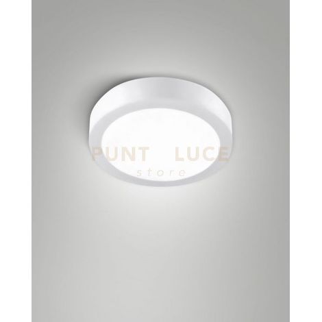 NICOLE PLAFONIERA ESTERNO BIANCO CCT  14W 2700K/3000K/4000K 1785LM D.18CM IP54