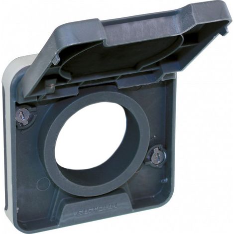 Cadre adaptateur avec couvercle pour prises gamme COMETE - Montage sallie - IP55 - OXXO Couleur Gris