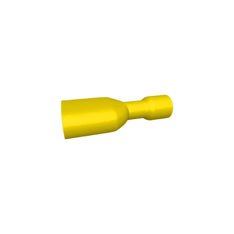 cosses 6.3 x 0.8 mm femelle jaune isolée - boite de 100