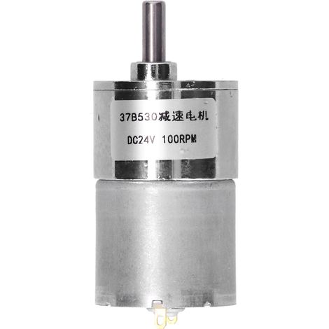 Moteur à engrenages cc, réduction de vitesse, équipement automatisé, fournitures industrielles, 24V, 100 tr/min, 37B530 (1/5)