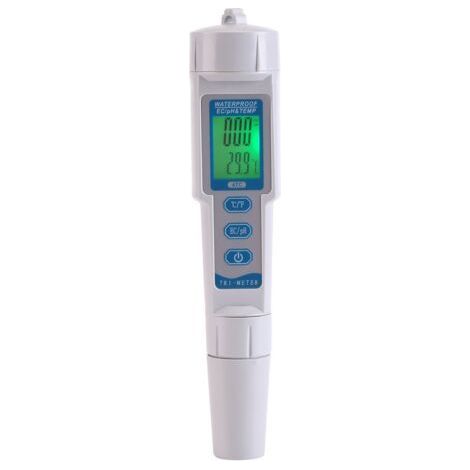 3-in-1 digitales pH-, EC-Messgerät und Thermometer, 0,01 pH hochpräziser Wassertester für Trinkwasser zu Hause, Schwimmbäder und Aquarien (1/4)