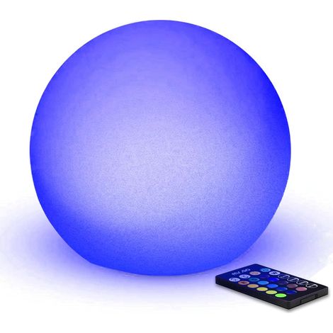 8" Imperméable Solaire Lampe LED Boule Lumineuse Sphère Lampe avec Télécommande, 16 Couleurs RGB, Luminosité Réglable, Couleur Changeante Lumière d'ambiance Orbe Lampe pour Jardin Décoration (1/5)