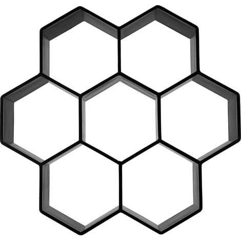Moule Hexagonal à pavés de Jardin Moule à béton Réutilisable Plastique Solide Allée Terrasse Décoration Extérieure Outil Manuel 7.2x6.7In (1/5)