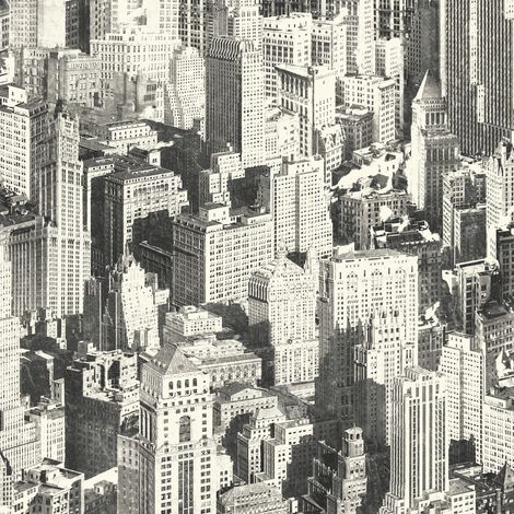 Papier peint auto-adhésif - Grandes Villes Noirs Et Blancs - 5.75 m x 45 cm (1/3)