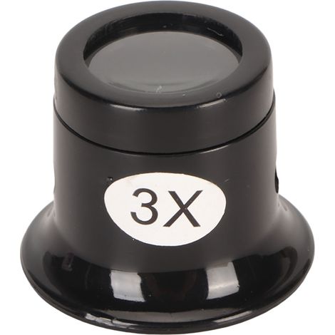 Loupe de Joaillier 3X Grossissement en Plastique Robust Compacte Portable pour Horloger Antiquités (1/5)