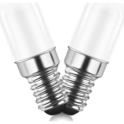 Lot de 2 ampoules LED E14 1,5W équivalent 15W, blanc froid 6500K, pour réfrigérateur, lampe à sel, machine à coudre, non dimmable (1/3)
