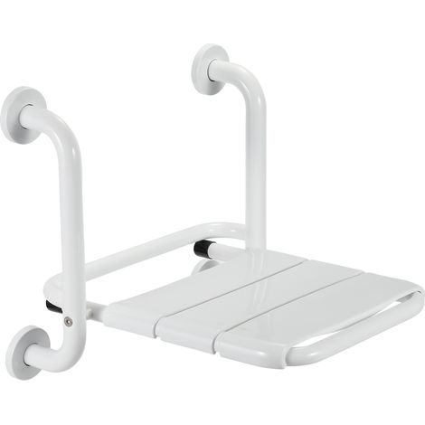 TolleTour Taburete de ducha plegable, taburete de baño de pared, acero inoxidable 304, ABS, 35 x 32,5 cm (1/5)