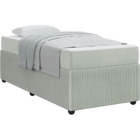 Maison Exclusive - Cadre de lit avec matelas Gris clair 80 x 200 cm tissu