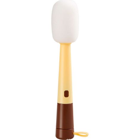 Sollbry Brosse de nettoyage polyvalente 3 en 1, outil de nettoyage de tasses et de joints, brosse de nettoyage de bouteilles d'eau (jaune/marron) (1/3)