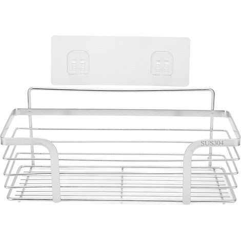Hair Salon Basket Shelf Stainless Steel Shampoo Hair Conditioner Wall Mounted Storage Rack Organizer (1/5)