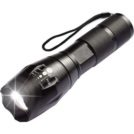 High Power LED Flashlight Set with 18650 Rechargeable Batteries, Tactical Flashlight with USB Charger
