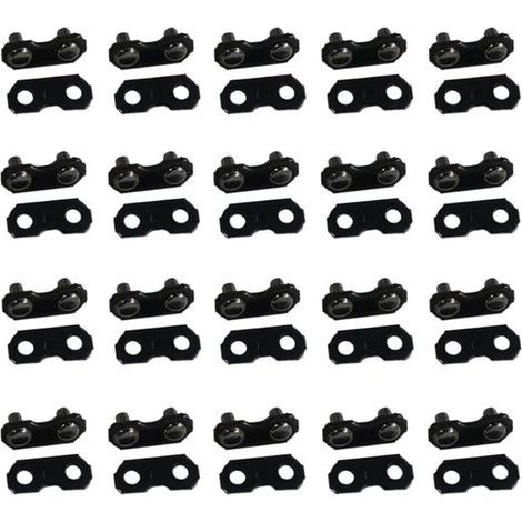 Lot de 20 maillons de raccordement et rivets 3/8 1,3 mm pour chaîne de tronçonneuse