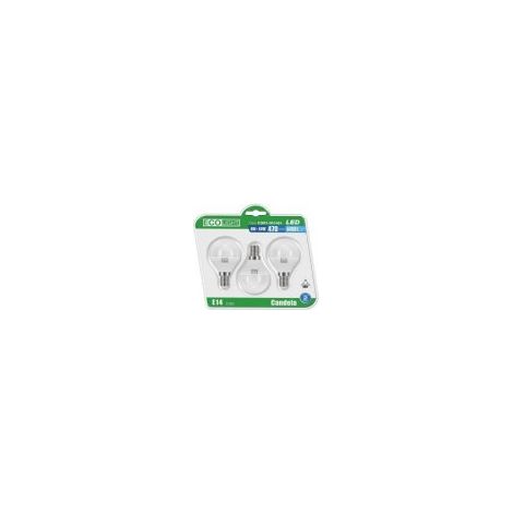 Lampadina LED E14 globo 6W luce naturale 4000K confezione 3 pezzi – Ecolight