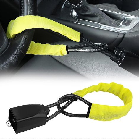 Antivol de volant, antivol de ceinture de sécurité, antivol pour sac à main, compatible avec la plupart des voitures, SUV et voiturettes de golf. (1/5)