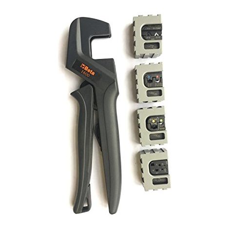 BETA 1600P ASSORTIMENTO PINZA CRIMPATRICE A CRICCHETTO + 4 MATRICI INTERCAMBIABILI