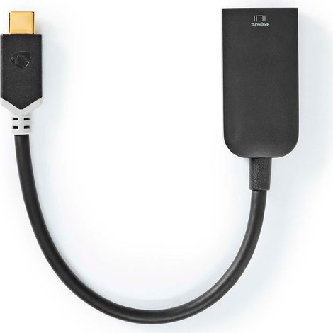 Adaptador usb c usb 32 generacion 1 usb c macho hdmi hembra 4k60hz 020m redondo chapado en oro pvc antracita caja de ventana con cerradura euro