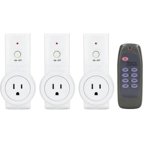 Prise sans fil avec télécommande et batterie intégrée (1/4)