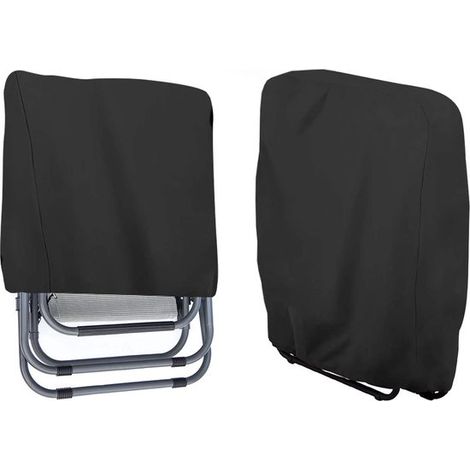 Schutzhülle für Gartenstühle – 2-teilig – Schutzhülle für Gartenliegen – 110 x 71 x 34 cm – Schwarz – Der ideale Schutz für Ihre Gartenmöbel (1/5)